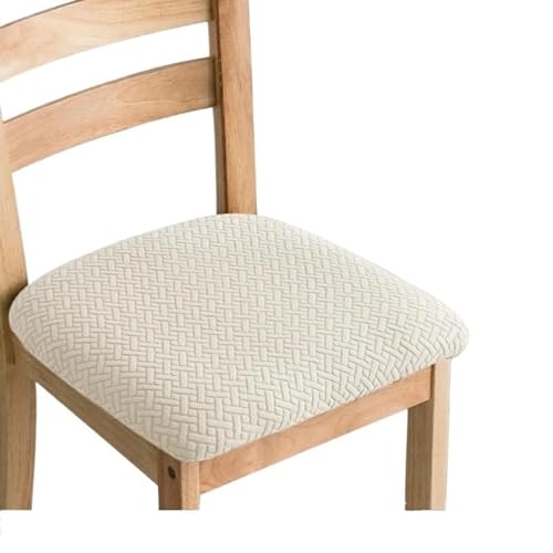 YGMNQAL Stretch-Stuhlsitzbezüge aus Jacquard for Esszimmer, Abnehmbarer, waschbarer und staubdichter Stuhlsitzschutz von YGMNQAL