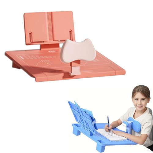 YGMXZL Höhenverstellbarer Lese- & Schreibständer für Kinder | Haltungskorrektor gegen Buckel & Kurzsichtigkeit | Ergonomischer Schreibtischaufsatz für Schule/Zuhause (Rosa) von YGMXZL