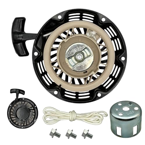 YGQ GX160 GX200 Rückspul-Zugstart-Baugruppe schwarz mit Riemenscheibenbecher für Honda Champion Coleman Firman Ryobi Simpson 212 196 224 208 cc 5.5 6.5 hp Kleinmotoren von YGQ