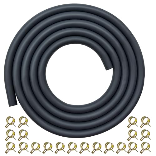YGQ Ø 6mm Kraftstoffleitung 1/4" Benzinschlauch für Kawasaki Kohler Briggs & Stratton Kleine Gas Diesel und Generatoren mit 20 Schlauchschellen Schwarz 2.4 Meter Kraftstoffschlauch YGQ Ø 6mm Kraftstoffleitung 1/4" Benzinschlauch für Kawasaki Kohler Briggs & Stratton Kleine Gas Diesel und Generatoren mit 20 Schlauchschellen Schwarz 2.4 Meter Kraftstoffschlauch von YGQ