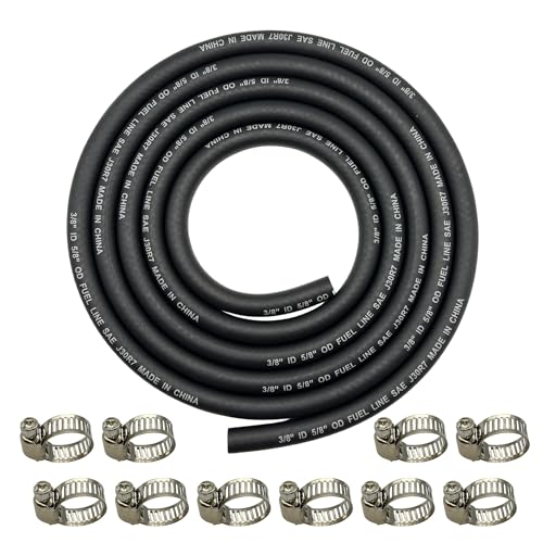 YGQ Ø 10mm Kraftstoffschlauch 3/8" Zoll 2.4M Benzinschlauch Kraftstoffleitung mit 10 Klemmen geflochtene Gummischläuche für Bootsgeneratoren Automotiven Bootsgeneratoren YGQ Ø 10mm Kraftstoffschlauch 3/8" Zoll 2.4M Benzinschlauch Kraftstoffleitung mit 10 Klemmen geflochtene Gummischläuche für Bootsgeneratoren Automotiven Bootsgeneratoren von YGQ