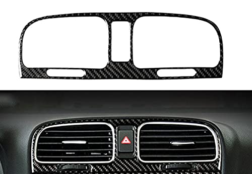 Kohlefaser Mittelkonsole Radio Panel Verkleidung Trim FüR Golf 6 MK6 2008-2012 Rahmen Abdeckung FüR Auto Navigation CD-Player Multimedia Center Control Dekoration Aufkleber von YGSG