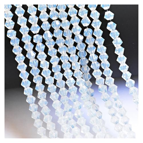 100 Stück 4 mm Doppelkegel Österreichische Kristallperlen Charm Glas Lose Abstandshalter Perlen for DIY Schmuckherstellung(055) von YGSGJSP