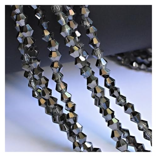 100 Stück 4 mm Doppelkegel Österreichische Kristallperlen Charm Glas Lose Abstandshalter Perlen for DIY Schmuckherstellung(Color-10) von YGSGJSP