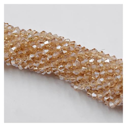 100 Stück 4 mm Doppelkegel Österreichische Kristallperlen Charm Glas Lose Abstandshalter Perlen for DIY Schmuckherstellung(Color-14) von YGSGJSP