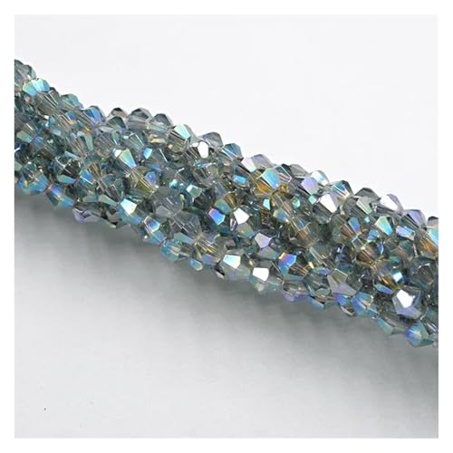 100 Stück 4 mm Doppelkegel Österreichische Kristallperlen Charm Glas Lose Abstandshalter Perlen for DIY Schmuckherstellung(Color-19) von YGSGJSP