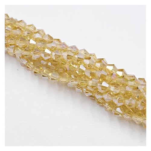 100 Stück AB-Farben Doppelkegel Lose Abstandsperlen Glaskristall Facettierte Rondelle Perle for Schmuckherstellung(009AB) von YGSGJSP