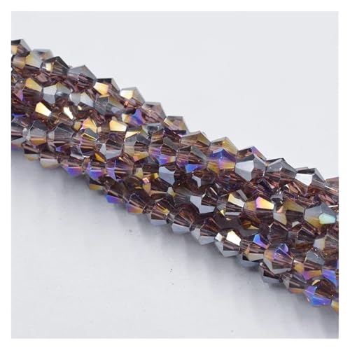 100 Stück AB-Farben Doppelkegel Lose Abstandsperlen Glaskristall Facettierte Rondelle Perle for Schmuckherstellung(017AB) von YGSGJSP