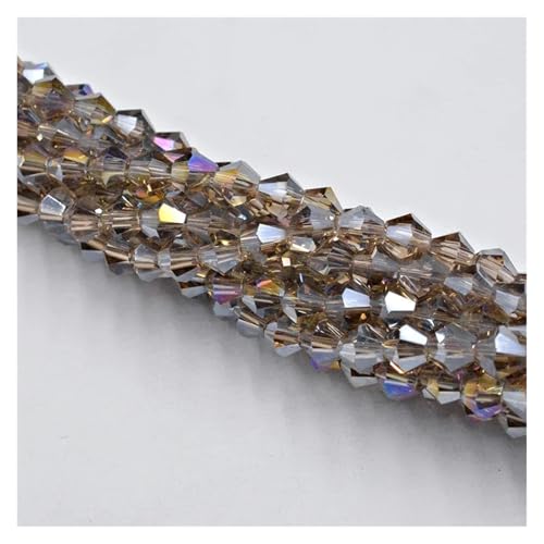 100 Stück AB-Farben Doppelkegel Lose Abstandsperlen Glaskristall Facettierte Rondelle Perle for Schmuckherstellung(021AB) von YGSGJSP