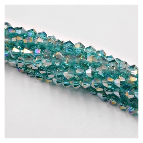 100 Stück AB-Farben Doppelkegel Lose Abstandsperlen Glaskristall Facettierte Rondelle Perle for Schmuckherstellung(025AB) von YGSGJSP