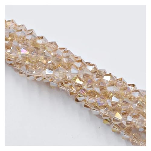 100 Stück AB-Farben Doppelkegel Lose Abstandsperlen Glaskristall Facettierte Rondelle Perle for Schmuckherstellung(026AB) von YGSGJSP