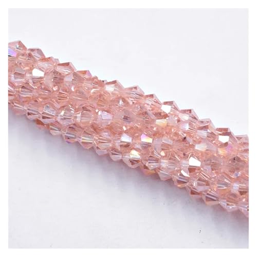 100 Stück AB-Farben Doppelkegel Lose Abstandsperlen Glaskristall Facettierte Rondelle Perle for Schmuckherstellung(029AB) von YGSGJSP