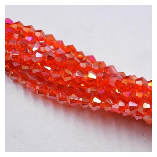 100 Stück AB-Farben Doppelkegel Lose Abstandsperlen Glaskristall Facettierte Rondelle Perle for Schmuckherstellung(036AB) von YGSGJSP