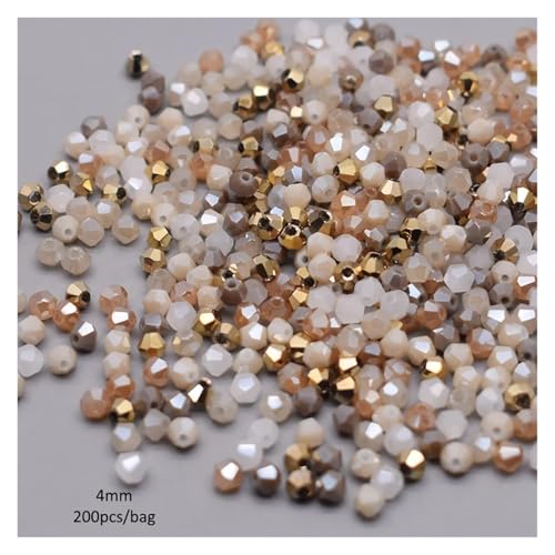 200 stücke Doppelkegel Kristall Glas Perlen Lose Spacer Österreich Facettiert for Schmuck Machen DIY(Color-05) von YGSGJSP
