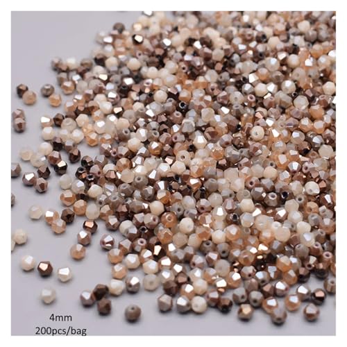 200 stücke Doppelkegel Kristall Glas Perlen Lose Spacer Österreich Facettiert for Schmuck Machen DIY(Color-09) von YGSGJSP