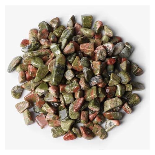5-9mm Unregelmäßiger Stein Kies Agat Quartzs Mineralien Rock Chips for Home Aquarium Anzeige Dekoration DIY(NO.17 Unakite,20g) von YGSGJSP