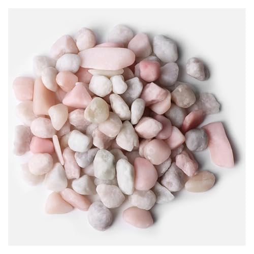 5-9mm Unregelmäßiger Stein Kies Agat Quartzs Mineralien Rock Chips for Home Aquarium Anzeige Dekoration DIY(NO.27 Pink Opal,100g) von YGSGJSP