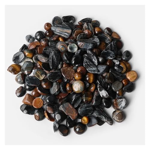 5-9mm Unregelmäßiger Stein Kies Agat Quartzs Mineralien Rock Chips for Home Aquarium Anzeige Dekoration DIY(NO.28 Tiger Eye,50g) von YGSGJSP