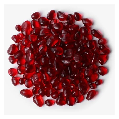 5-9mm Unregelmäßiger Stein Kies Agat Quartzs Mineralien Rock Chips for Home Aquarium Anzeige Dekoration DIY(NO.4 Red Glass,50g) von YGSGJSP