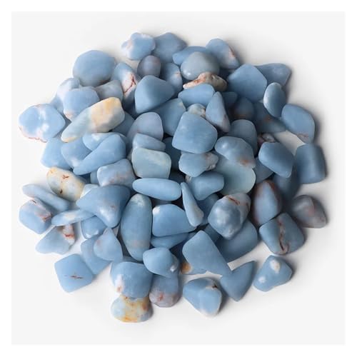 5-9mm Unregelmäßiger Stein Kies Agat Quartzs Mineralien Rock Chips for Home Aquarium Anzeige Dekoration DIY(NO.9 Angelite,50g) von YGSGJSP