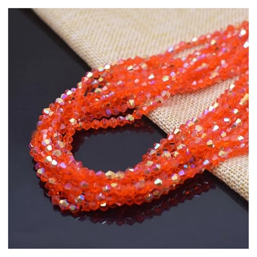 90 stücke Halb AB Farbe Doppelkegel Kristall Glas Perlen Lose Spacer Österreich Facettiert for Schmuck Machen DIY(Color-06) von YGSGJSP