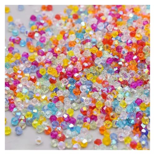 Doppelkegel-Kristallglasperlen, lose Abstandsperlen, Österreichische facettierte Kristallperlen for die Schmuckherstellung(Color 02) von YGSGJSP