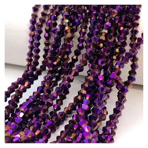 Doppelkegel-Kristallperlen, facettiertes loses Abstandsglas for die Schmuckherstellung, Zubehör for Halsketten, Armbänder und Ohrringe(Burgundy,6mm(43-50pcs)) von YGSGJSP