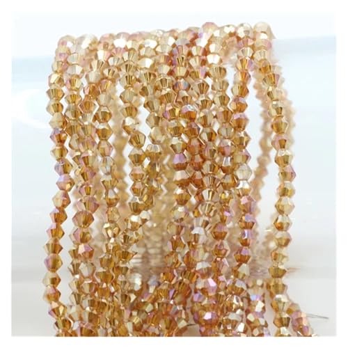 Glas-Doppelkegel-Perlen, Bastelmaterial, facettierte Kristall-lose Abstandshalterperlen for die DIY-Herstellung von Schmuckzubehör(Plated Wine Red,4.0mm 85pcs) von YGSGJSP