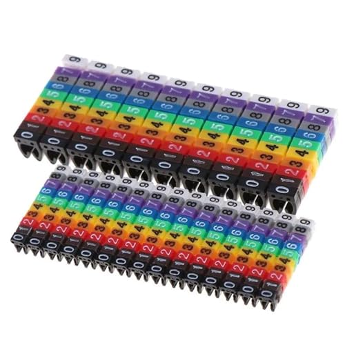 Kabelmarkierungsetiketten 100/150 teile/los Kabel Marker Bunte C-Typ Marker Anzahl Tag Label for 2-3mm Draht(100pcs 6mm) von YGSGJSP
