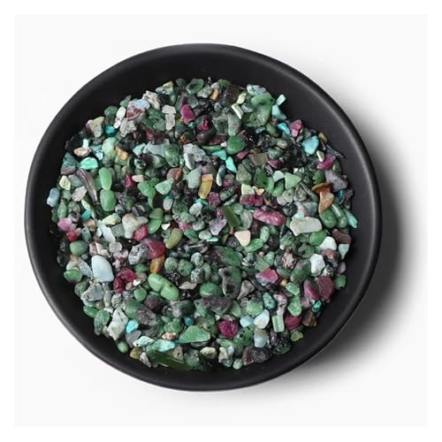 Unregelmäßiger Kies, Rosenquarz, Rohmineralien, Stein, Verwendung for die Dekoration von Wohnkultur, Aquarium, Aquarium(NO.10 Zosite,20g) von YGSGJSP