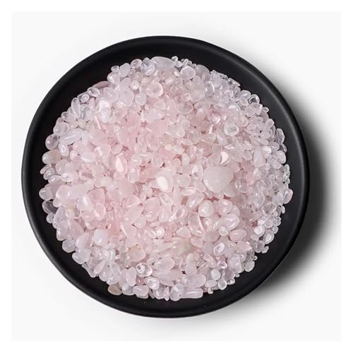 Unregelmäßiger Kies, Rosenquarz, Rohmineralien, Stein, Verwendung for die Dekoration von Wohnkultur, Aquarium, Aquarium(NO.11 Rose Quartz,100g) von YGSGJSP