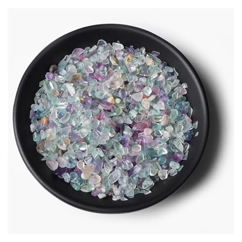 Unregelmäßiger Kies, Rosenquarz, Rohmineralien, Stein, Verwendung for die Dekoration von Wohnkultur, Aquarium, Aquarium(NO.14 Fluorite,20g) von YGSGJSP