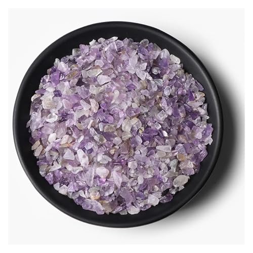 Unregelmäßiger Kies, Rosenquarz, Rohmineralien, Stein, Verwendung for die Dekoration von Wohnkultur, Aquarium, Aquarium(NO.15 Amethyst,50g) von YGSGJSP