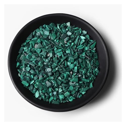 Unregelmäßiger Kies, Rosenquarz, Rohmineralien, Stein, Verwendung for die Dekoration von Wohnkultur, Aquarium, Aquarium(NO.20 Malachite,100g) von YGSGJSP