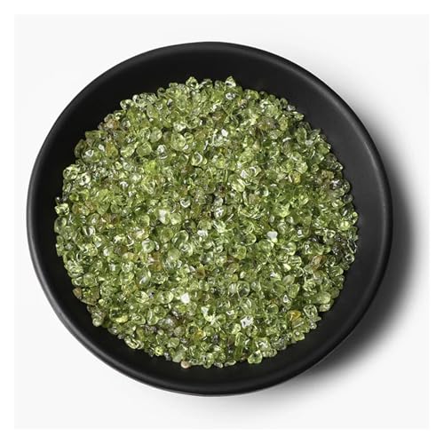 Unregelmäßiger Kies, Rosenquarz, Rohmineralien, Stein, Verwendung for die Dekoration von Wohnkultur, Aquarium, Aquarium(NO.22 Peridot,20g) von YGSGJSP