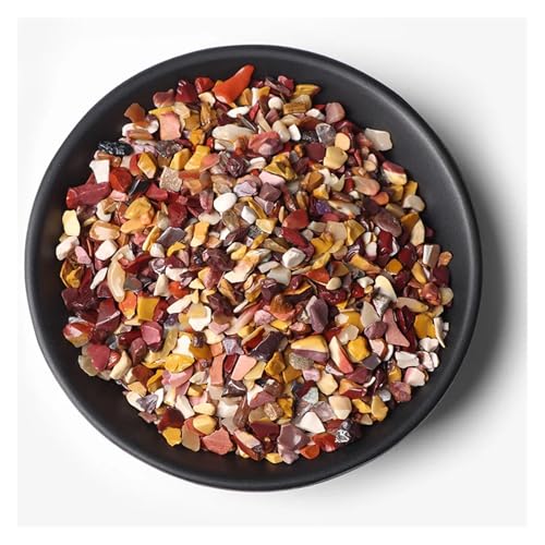 Unregelmäßiger Kies, Rosenquarz, Rohmineralien, Stein, Verwendung for die Dekoration von Wohnkultur, Aquarium, Aquarium(NO.28 Mookaite,50g) von YGSGJSP