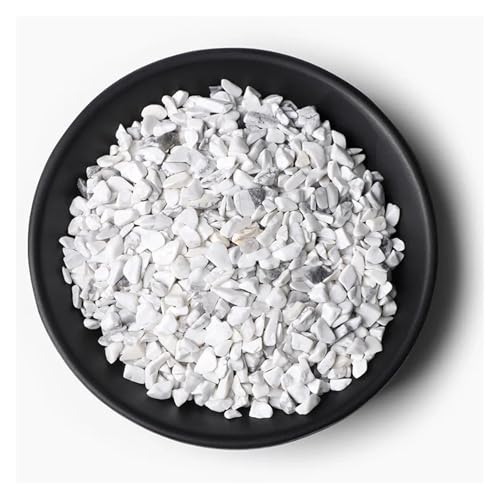 Unregelmäßiger Kies, Rosenquarz, Rohmineralien, Stein, Verwendung for die Dekoration von Wohnkultur, Aquarium, Aquarium(NO.29 Howlite,20g) von YGSGJSP