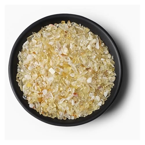 Unregelmäßiger Kies, Rosenquarz, Rohmineralien, Stein, Verwendung for die Dekoration von Wohnkultur, Aquarium, Aquarium(NO.34 Citrine,20g) von YGSGJSP