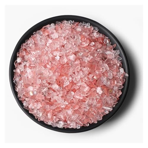 Unregelmäßiger Kies, Rosenquarz, Rohmineralien, Stein, Verwendung for die Dekoration von Wohnkultur, Aquarium, Aquarium(NO.36 Watermelon,20g) von YGSGJSP
