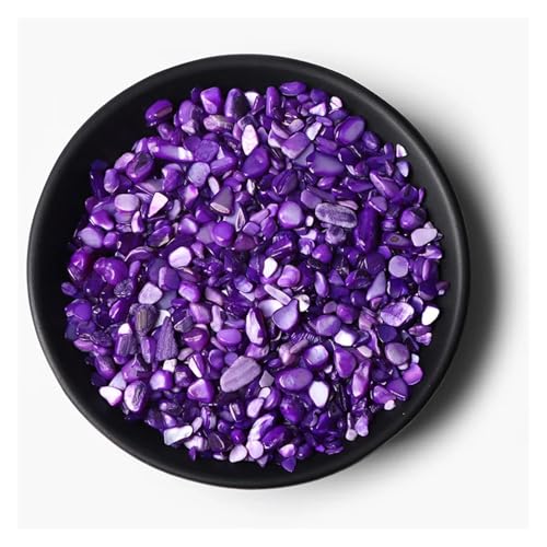 Unregelmäßiger Kies, Rosenquarz, Rohmineralien, Stein, Verwendung for die Dekoration von Wohnkultur, Aquarium, Aquarium(NO.44 Dyed Shell,100g) von YGSGJSP