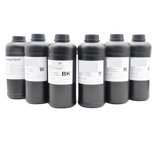 YGUWZ 1000 ml LED-Tinte, kompatibel mit DX4 DX5 DX6 DX7 DX10 TX800 XP600 Druckköpfen Kompatibel mit 1390 L800 L1800 L805 R1800 R1900 modifizierte Drucker(Soft - Gloss) von YGUWZ