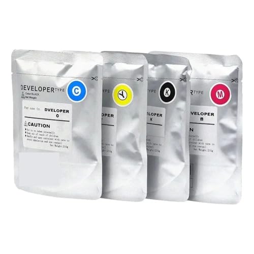 YGUWZ DV321 Entwicklerpulver Kompatibel mit C221 C224 C284 C364 C454 C554 C281 CMYK 200 g pro Beutel(DV321-4Color) von YGUWZ