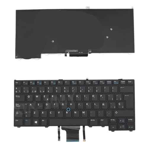 YGUWZ E7240 Spanische Tastatur mit Hintergrundbeleuchtung, kompatibel mit 12 7000 Series E7440 E7420 E7240 Laptop SP V141025AK1 PK130VN2B15(SP Point Backlit) von YGUWZ