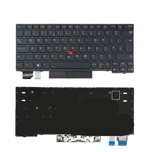YGUWZ Ersatztastatur X280 A285 X390 X395 L13 Gen1 US UK DE FR KR PT Layout, kompatibel mit Modell 01YP160 01YP040(UK with Backlight) von YGUWZ