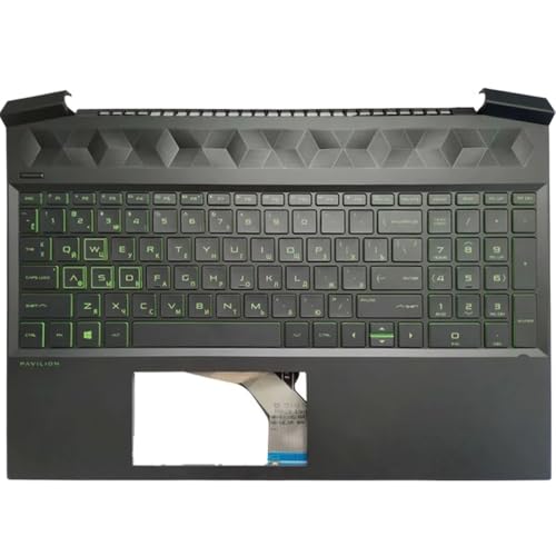 YGUWZ Obere Ersatzabdeckung mit Tastatur, kompatibel mit Gaming 15-EC 15-ec0000 TPN-Q229, Russisches, US-amerikanisches, spanisches, lateinisches Layout(Russian Backlit) von YGUWZ