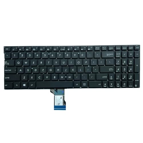 YGUWZ Q552 US-Tastatur, kompatibel mit Q552UB, Q553UB, Q524, Q524U, Q534UX, Q502, Q502LA, Q503, Q503UA, Q504, NSK-USWBU 9Z.N8SBU.W01 mit Hintergrundbeleuchtung(NO Backlit) von YGUWZ