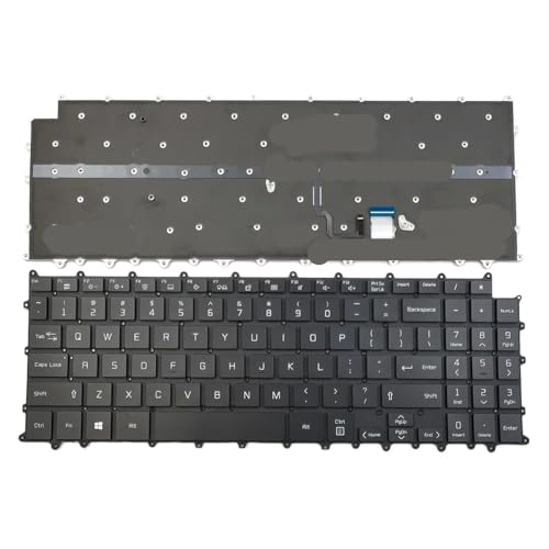YGUWZ Schwarze Tastatur mit Hintergrundbeleuchtung, 16Z90P, 16ZD90P, 16Z90PD, 16Z90PC, Laptop, kompatibel mit ähnlichen Modellen von YGUWZ