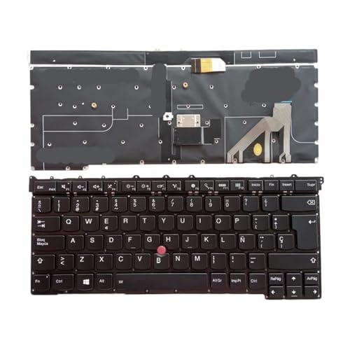 YGUWZ Spanische Tastatur mit Hintergrundbeleuchtung, kompatibel mit X1 Carbon 3. Generation 2015 Notebook-PC(SP Backlit) von YGUWZ