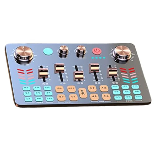 YGXNHOG Multifunktionsmixer Kompatible 5.3 4 Kanal Sound Schnittstellen 48-V Phantome Leistung Für Podcast Gaming Spracheffekte von YGXNHOG