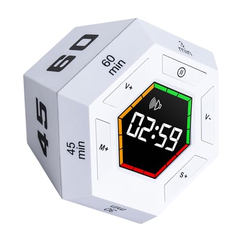 Zeitmanagement Tool Digital Timer LED Display Countdown Sechsexagonal Form Timer Akustik Erinnerung Für Hausaufgaben von YGXNHOG